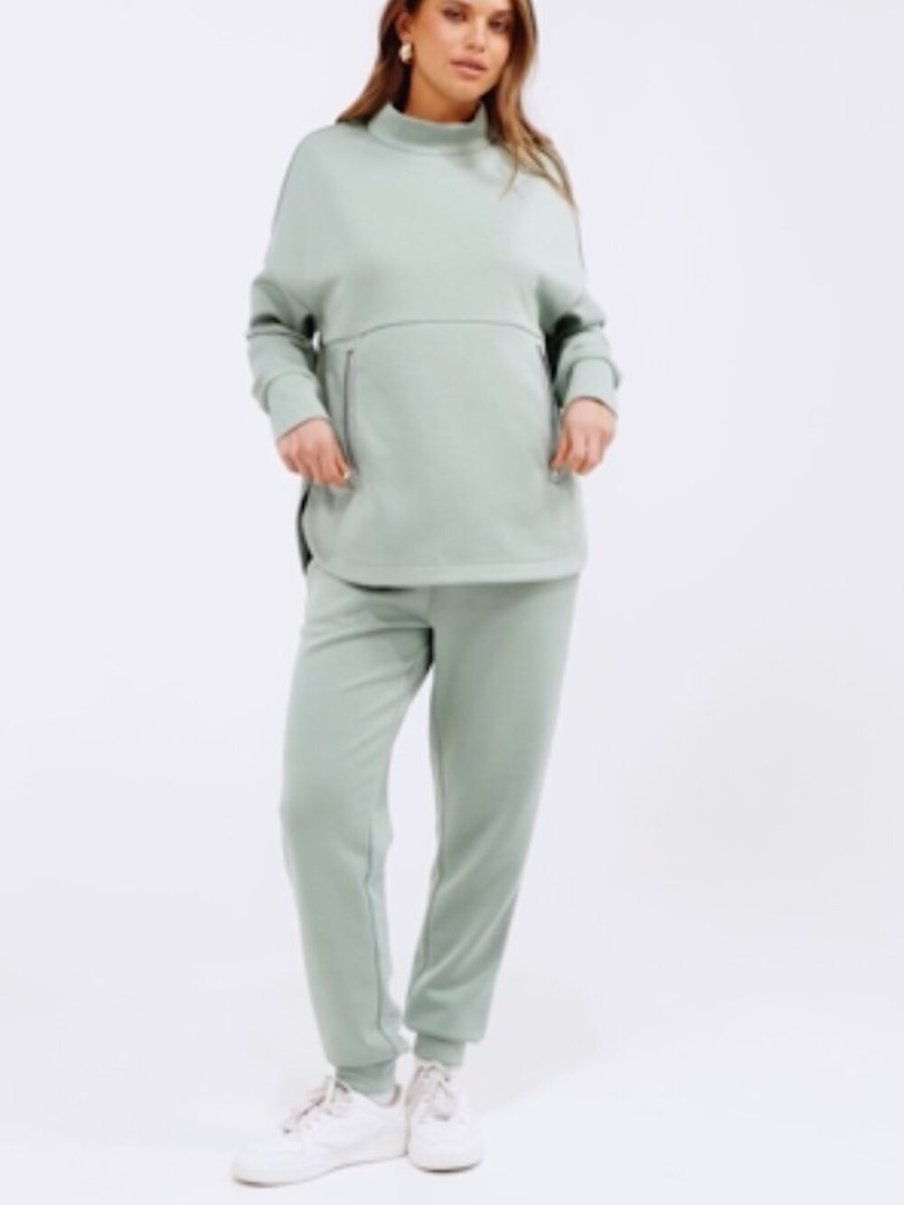Amazon ANRABESS Women's 2 Piece Outfits Casual Mock Neck Sweatshirt
